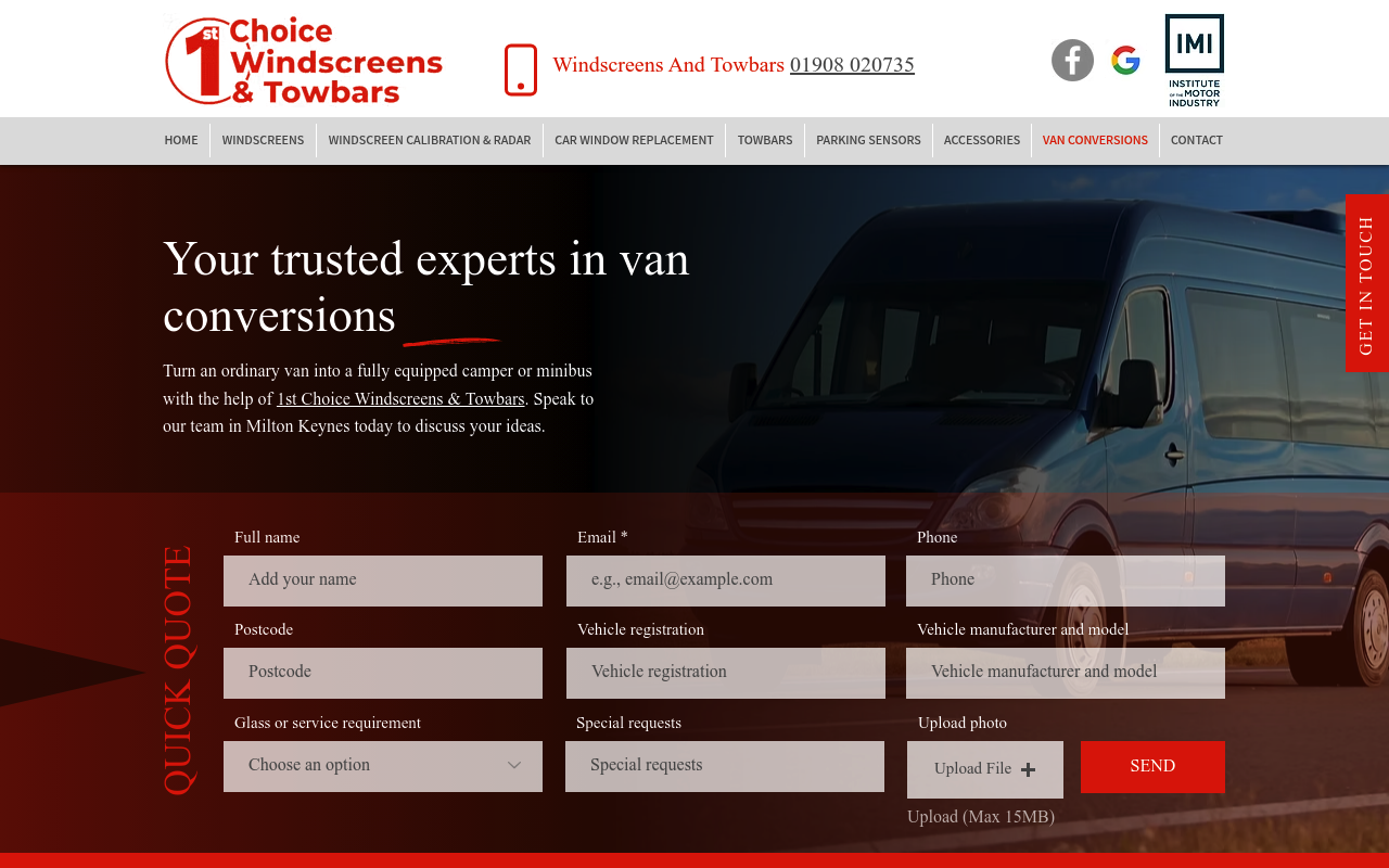 1st Choice Windscreens & Towbars Ltd - Campervan Conversions