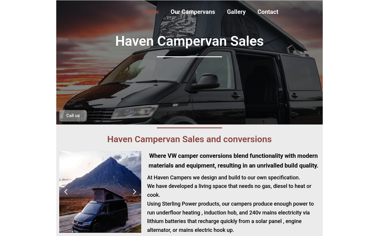 Haven Campervan Sales - Campervan Conversions